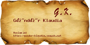 Göndör Klaudia névjegykártya